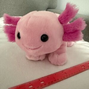 Pink Plush Axolotl Toy. Build a Bear
